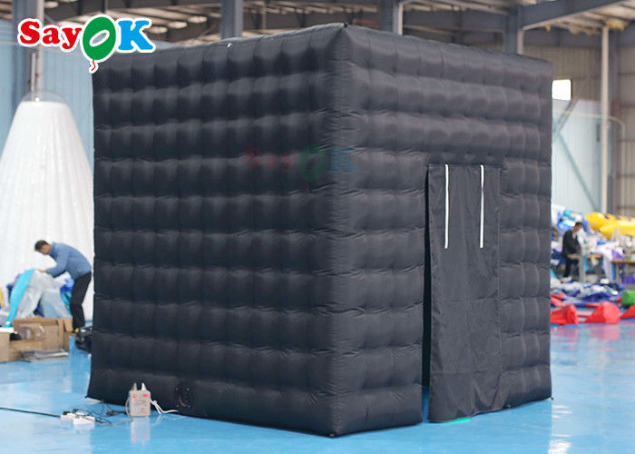 Oxford Cloth LED Inflatable Photo Booth Double Middle Door Camera Booths