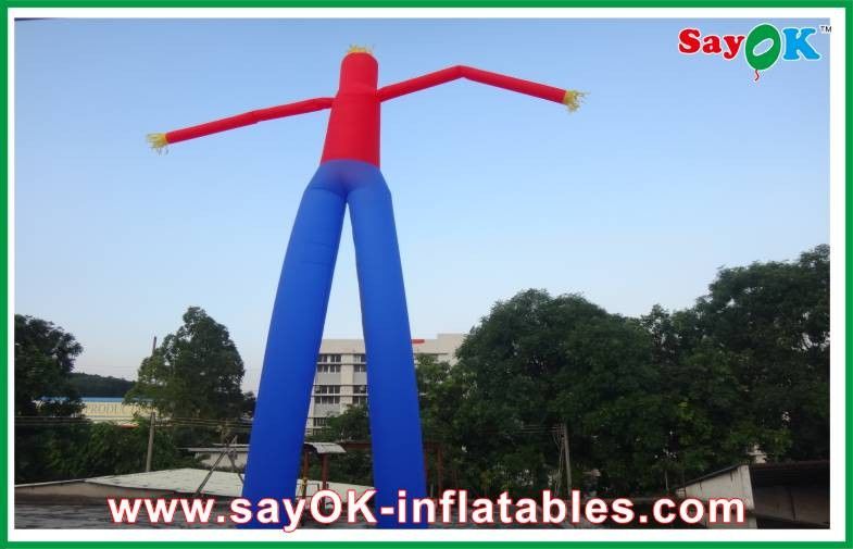 Outdoor Advertising Bule and Red Hand Waving Inflatable Air Dancer Dancing