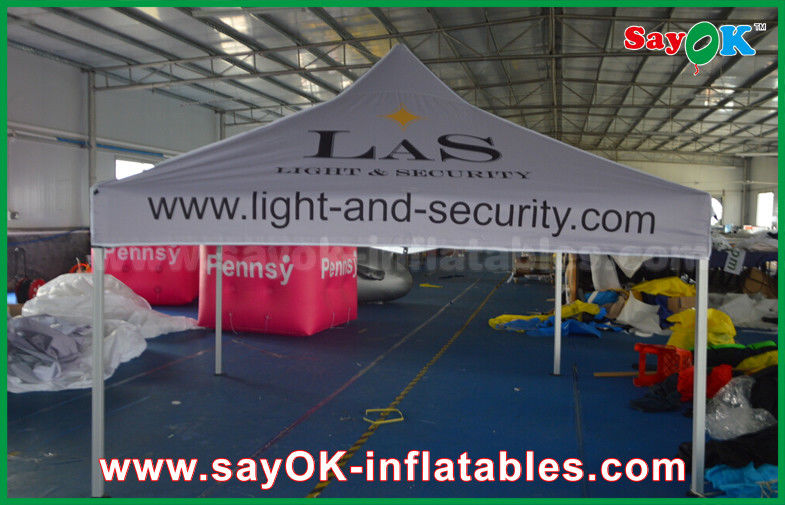 Waterproof Canopy Tent 3 X 3m Aluminum Folding Tent With Three Side Walls Print For Advertising