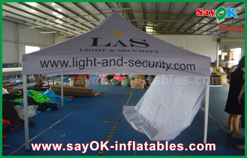 Waterproof Canopy Tent 3 X 3m Aluminum Folding Tent With Three Side Walls Print For Advertising