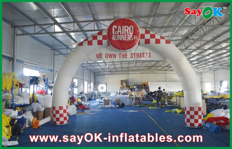 Custom Inflatable Arch Red / White PVC Inflatable Arch With Printing Logo For Party