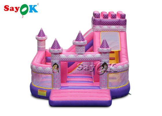 キッズ 防水 ピンク プリンセス 充氣式 シャワー 城 5x5.5x4.2m