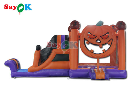 カボチャ ハロウィンの党のためのスライド膨脹可能なCombosが付いている膨脹可能な跳ね上がりの城
