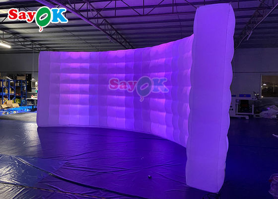 カーブウォール 多彩 充気式背景壁 LED ストライプ付き 写真ブース 壁 販売
